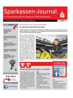 Sparkassen-Journal - Sparkasse Offenburg/Ortenau