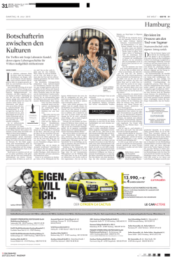 Die Welt &ndash; Botschafterin zwischen den Kulturen