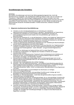 Grundleistungen des Verwalters