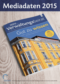 Eine Sonderpublikaton des Dachverbandes