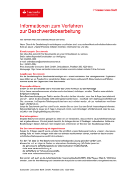 Informationen zum Verfahren zur Beschwerdebearbeitung PDF 0.1 MB