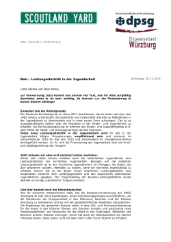 1. Infobrief Sherlock Scout - DPSG Diözesanverband Würzburg