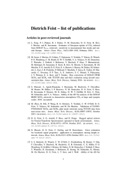 Dietrich Feist &ndash; list of publications