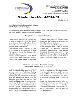 Schulnachrichten 4-2014/15