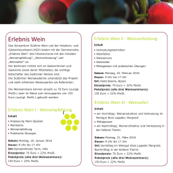 Erlebnis Wein - Hoteliers