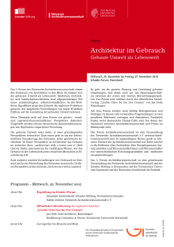 Architektur im Gebrauch - Deutsche Gesellschaft für Ästhetik