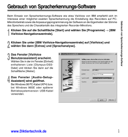 Gebrauch von Spracherkennungs-Software