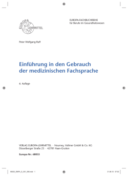 Einf&uuml;hrung in den Gebrauch der medizinischen - Europa