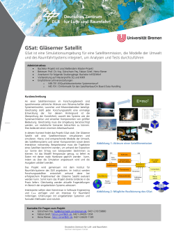 GSat: Gläserner Satellit - Informatik - FB3