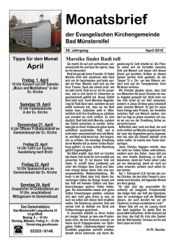 Monatsbrief-2016-04 - Evangelische Kirchengemeinde Bad