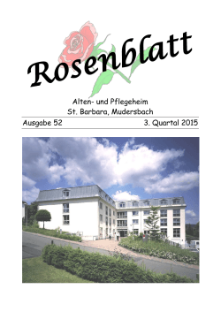 Rosenblatt Ausgabe 2 Jahrgang 2015 - Alten