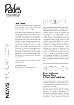 Sommer aktionen - Restaurant Pades in Verden