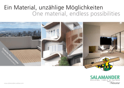 Ein Material, unz&auml;hlige M&ouml;glichkeiten One material, endless