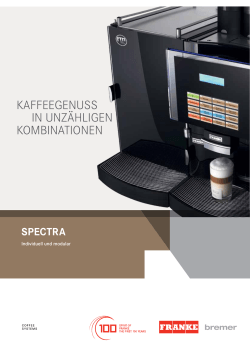 Spectra - Kaffeegenuss in unzähligen Kombinationen