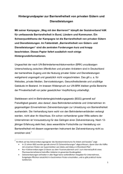 Hintergrundpapier zur Barrierefreiheit von privaten G&uuml;tern und
