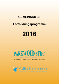 Gemeinsames Fortbildungsprogramm 2016 - Rottal