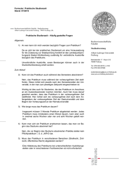 Infoblatt Praktikum - Rechtswissenschaftliche Fakult&auml;t