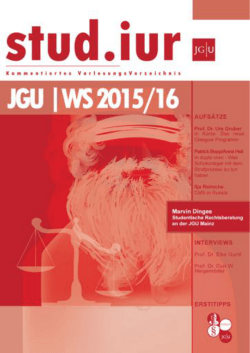 stud.iur WS 2015/16 - Fachschaft Jura Mainz