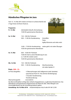 H&uuml;ndisches Pfingsten im Jura