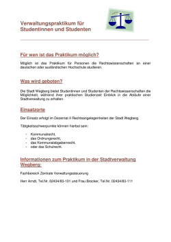 Verwaltungspraktikum Jura
