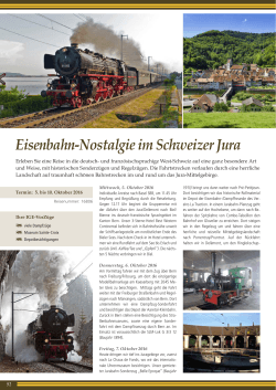 Eisenbahn-Nostalgie im Schweizer Jura