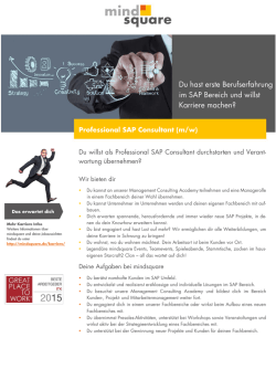 Du hast erste Berufserfahrung im SAP Bereich und