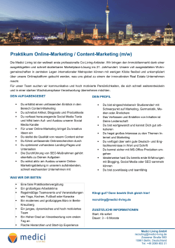 Praktikum Online-Marketing / Content