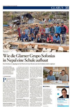 Wie die Glarner Grupo Sofonias in Nepal eine Schule aufbaut