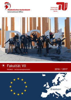 ERASMUS-Hochschulkooperationen Fakultät VII