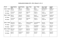 Einsatzplan Schüleraufsicht