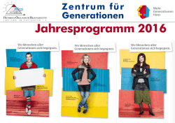 Jahresprogramm 2016 - Historisch &Ouml;kologische Bildungsst&auml;tte