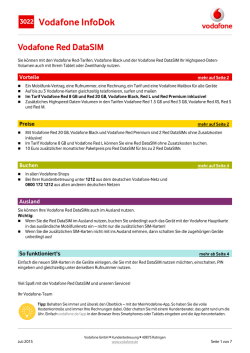 InfoDok 3022: Vodafone Red DataSIM