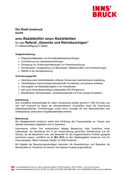 eine Assistentin/ einen Assistenten
