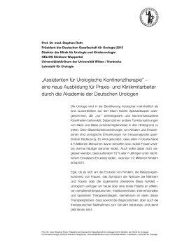Assistenten für Urologische Kontinenztherapie