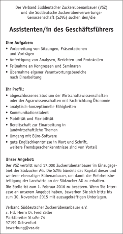 Assistenten/in des Geschäftsführers