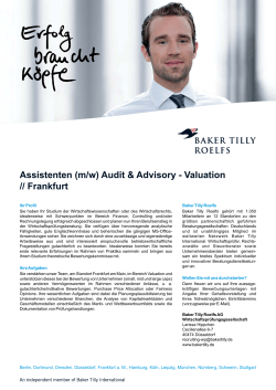 Assistenten (m/w) Audit & Advisory