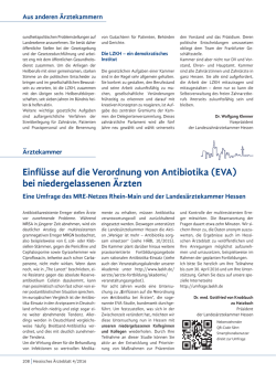 Einflüsse auf die Verordnung von Antibiotika (EVA) bei