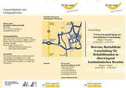 Informationsflyer Umschulung f&uuml;r kaufm&auml;nnische Berufe