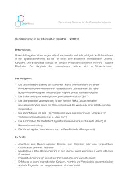 Recruitment-Services für die Chemische Industrie