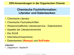 Chemische Fachinformation - Universität des Saarlandes