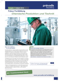 Fokus Fortbildung Chemische Produktion und Technik