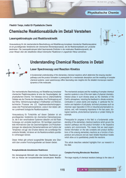 Understanding Chemical Reactions in Detail Chemische