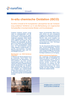In-situ chemische Oxidation (ISCO)