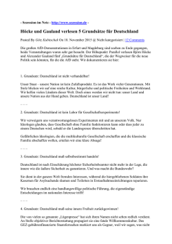 Höcke und Gauland verlesen 5 Grundsätze für Deutschland