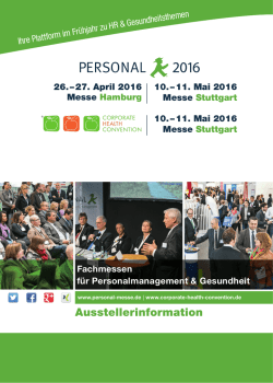 Ausstellerbroschüre - Corporate Health Convention