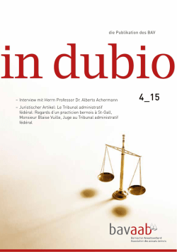 Interview mit Herrn Professor Dr. Alberto Achermann