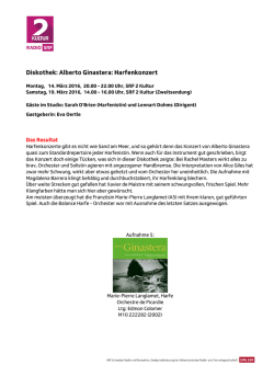 Diskothek: Alberto Ginastera: Harfenkonzert