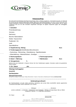 Inkassoauftrag