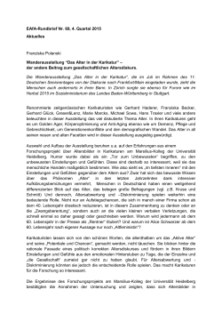 EAfA-Rundbrief Nr. 69, 4. Quartal 2015 Aktuelles Franziska Polanski