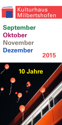 programm2015, 9-12 - Kulturhaus Milbertshofen